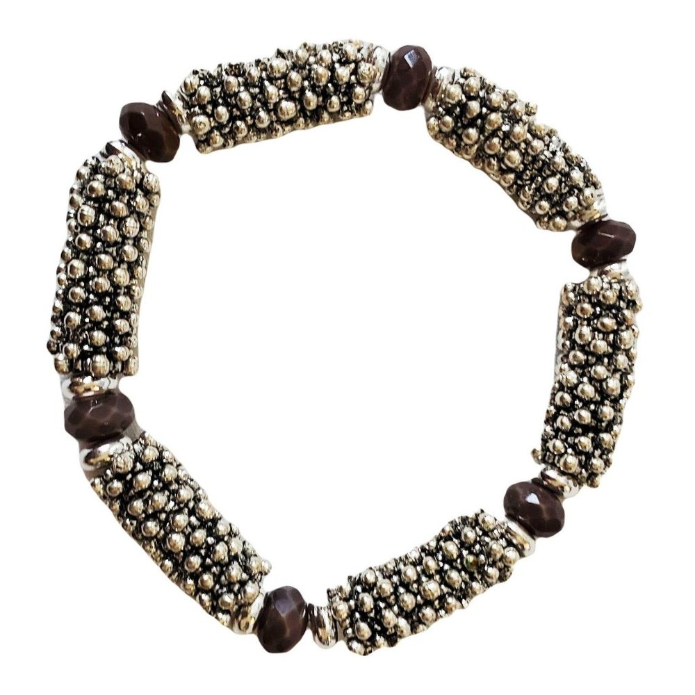 Women's Jewelry Silver Clustered  Beads Bracelet